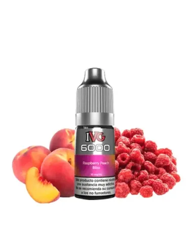 Comprar Sales de Nicotina Raspberry Peach Bliss - IVG 6000 Salts 10ml al mejor precio - II Nous Vape